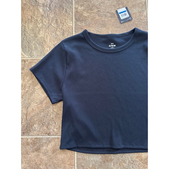 Under Armour Rival Rib Baby Tee Black Size XL - Picture 5 of 12